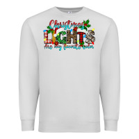 Dove Grey christmas lights are my favorite Premium Sweatshirt - texasbilliewilder