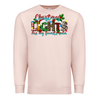 Pale Pink christmas lights are my favorite Premium Sweatshirt - texasbilliewilder