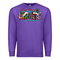 Purple christmas lights are my favorite Premium Sweatshirt - texasbilliewilder