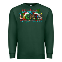 Sports Green christmas lights are my favorite Premium Sweatshirt - texasbilliewilder