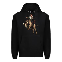 Black Cowboy bull rodeo Premium Hoodie - HowdyJamesFarm
