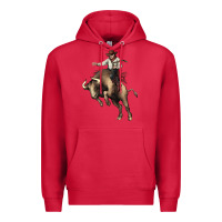 Cardinal Cowboy bull rodeo Premium Hoodie - HowdyJamesFarm