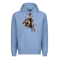 Colony Blue Cowboy bull rodeo Premium Hoodie - HowdyJamesFarm