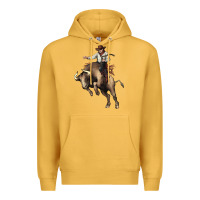 Mustard Cowboy bull rodeo Premium Hoodie - HowdyJamesFarm