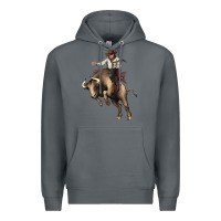 Rock Cowboy bull rodeo Premium Hoodie - HowdyJamesFarm