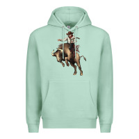 Seafoam Cowboy bull rodeo Premium Hoodie - HowdyJamesFarm