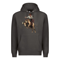 Smoke Cowboy bull rodeo Premium Hoodie - HowdyJamesFarm