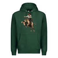Sports Green Cowboy bull rodeo Premium Hoodie - HowdyJamesFarm