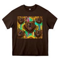 Chocolate Brown bear tumbler Heavy Core Tee - BarkalooDesign
