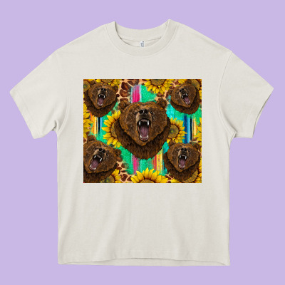 Bear Tumbler Heavy Core Tee Designed By Barkaloodesign