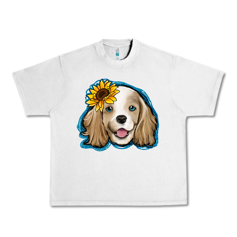 Cocker Spaniel Sunflower Urban Heavy Tee by Jasminsmagicworld | Teevron