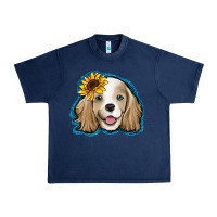 Navy cocker spaniel sunflower Urban Heavy Tee - Jasminsmagicworld