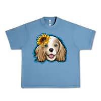 Pebble Blue cocker spaniel sunflower Urban Heavy Tee - Jasminsmagicworld