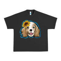 Pigment Black cocker spaniel sunflower Urban Heavy Tee - Jasminsmagicworld