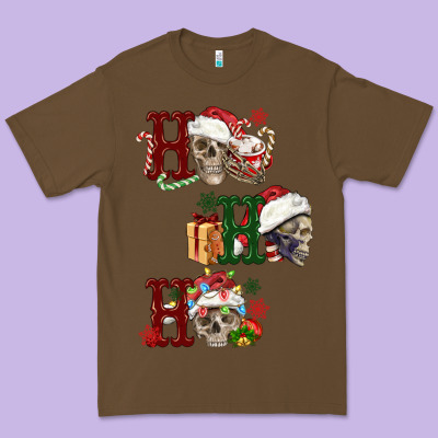 Ho Ho Ho Skull Premium Tee Designed By Fadigitalartstudio