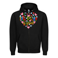 Black 100 days of school Zipper Hoodie - Artiststas