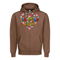 Chestnut 100 days of school Zipper Hoodie - Artiststas