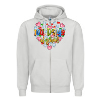 Dove Grey 100 days of school Zipper Hoodie - Artiststas