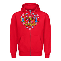 Red 100 days of school Zipper Hoodie - Artiststas