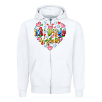 White 100 days of school Zipper Hoodie - Artiststas