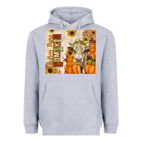 Heather Grey Fall Hay There Pumpkin Heavyweight Hoodie - texasbilliewilder