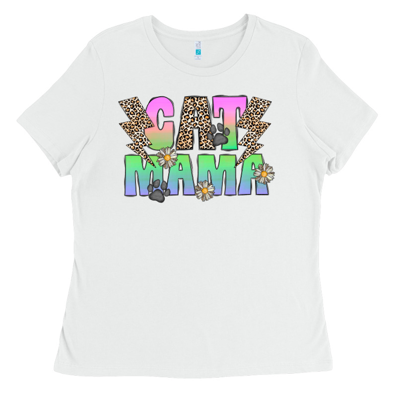 Cat Mama Ladies Tee by CowhideDigitalArt | Teevron
