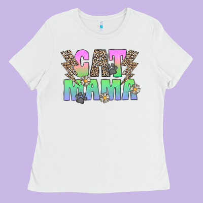 Cat Mama Ladies Tee Designed By Cowhidedigitalart
