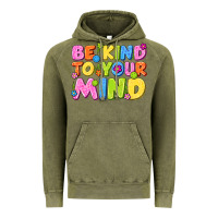 Vintage Olive be kind to your mind Vintage Hoodie - NancyCooperArtShop