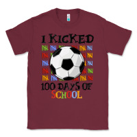 Burgundy i kicked 100 days of school Classic Tee - MaliasSmallBusiness
