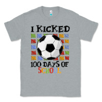 Heather Grey i kicked 100 days of school Classic Tee - MaliasSmallBusiness