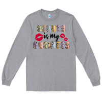Heather Grey beauty is my business Long Sleeve Tee - MaliasSmallBusiness
