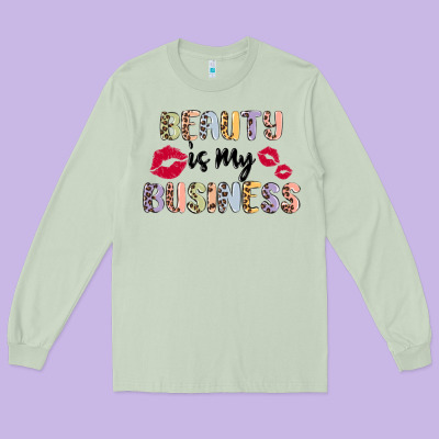 Beauty Is My Business Long Sleeve Tee Designed By Maliassmallbusiness