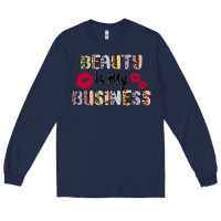Navy beauty is my business Long Sleeve Tee - MaliasSmallBusiness