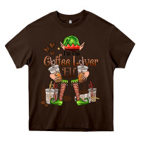 Chocolate Brown im the coffee lover elf Heavy Core Tee - FaDigitalArtStudio