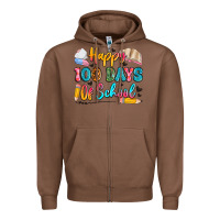 Chestnut happy 100 days of school Zipper Hoodie - Artiststas