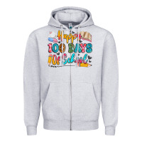 Heather Grey happy 100 days of school Zipper Hoodie - Artiststas
