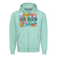 Seafoam happy 100 days of school Zipper Hoodie - Artiststas