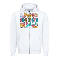 White happy 100 days of school Zipper Hoodie - Artiststas