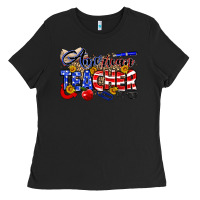 Black American Teacher Ladies Tee - Neo Western