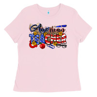 Bubblegum Pink American Teacher Ladies Tee - Neo Western