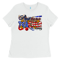 White American Teacher Ladies Tee - Neo Western