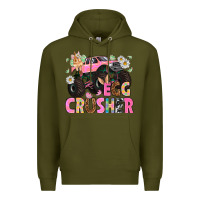 Army Green Egg crusher Easter Day Premium Hoodie - HowdyJamesFarm