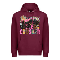 Burgundy Egg crusher Easter Day Premium Hoodie - HowdyJamesFarm