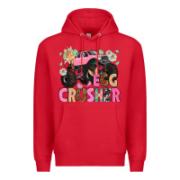Red Egg crusher Easter Day Premium Hoodie - HowdyJamesFarm