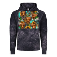 Cloud Black long haired shaggy cow western Vintage Hoodie - Jasminsmagicworld