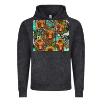 Vintage Black long haired shaggy cow western Vintage Hoodie - Jasminsmagicworld