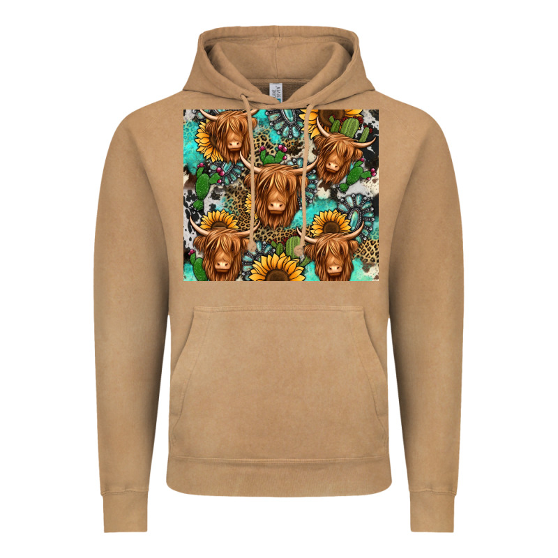 Long Haired Shaggy Cow Western Vintage Hoodie by Jasminsmagicworld | Teevron