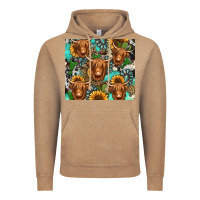 Vintage Coffee long haired shaggy cow western Vintage Hoodie - Jasminsmagicworld