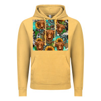Vintage Mustard long haired shaggy cow western Vintage Hoodie - Jasminsmagicworld