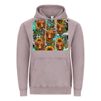 Vintage Zinc long haired shaggy cow western Vintage Hoodie - Jasminsmagicworld